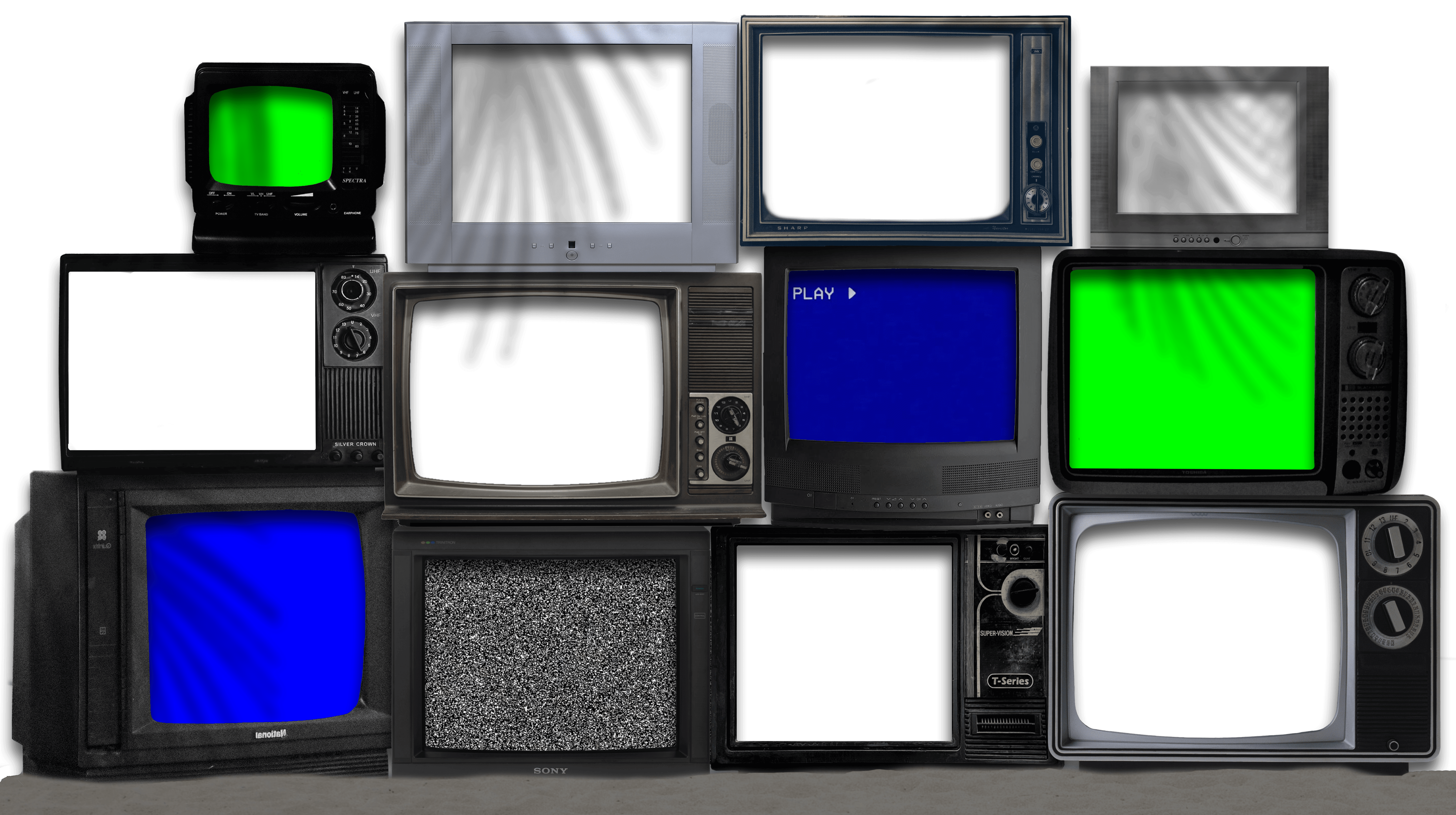 stack of tvs