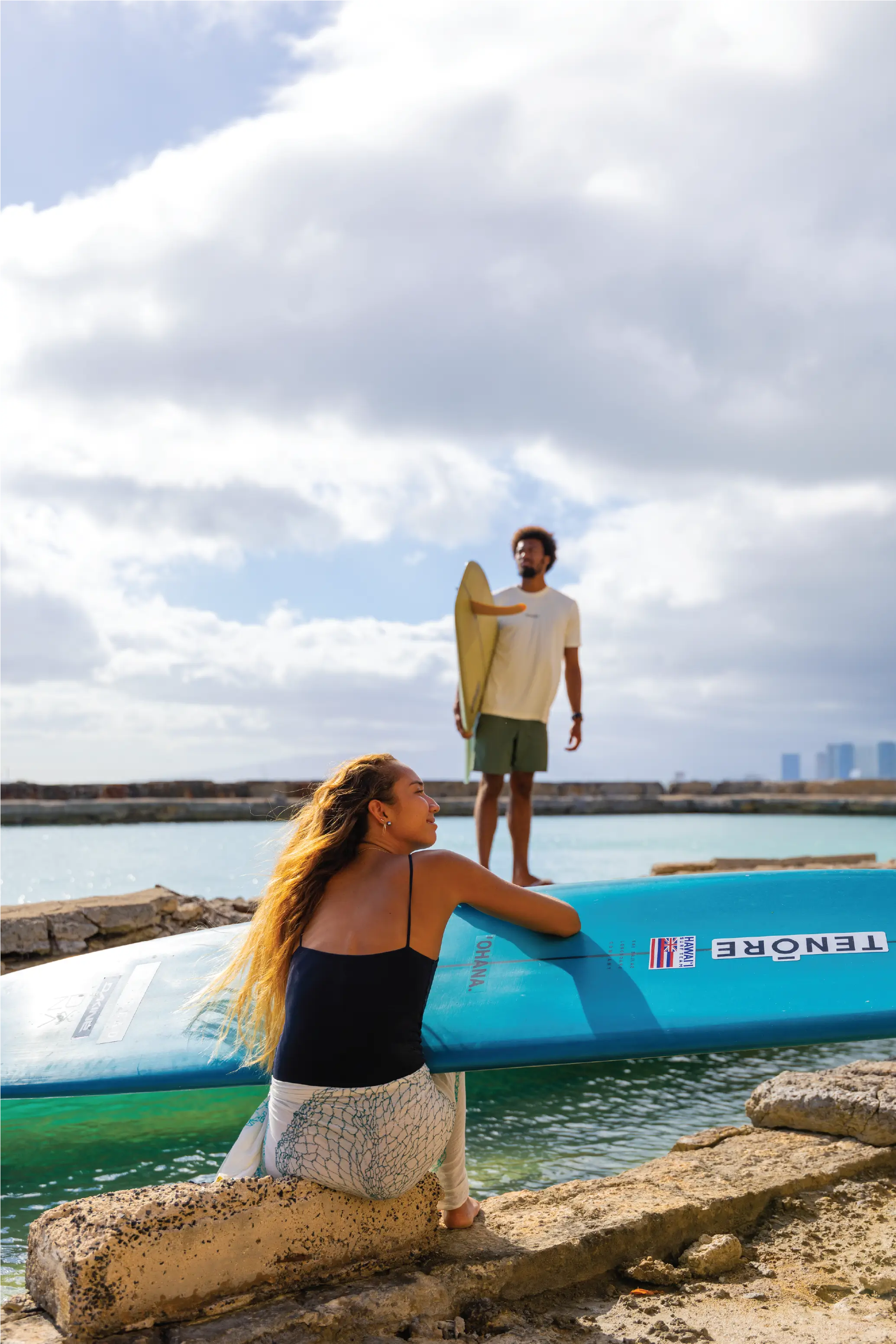 Kelis Kaleopa'a and Kaniela Stewart, Waikiki